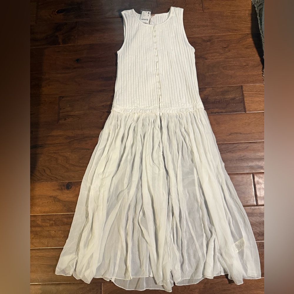 Free People Twice as Nice Sleeveless Maxi Ivory NWT - Picture 4 of 6